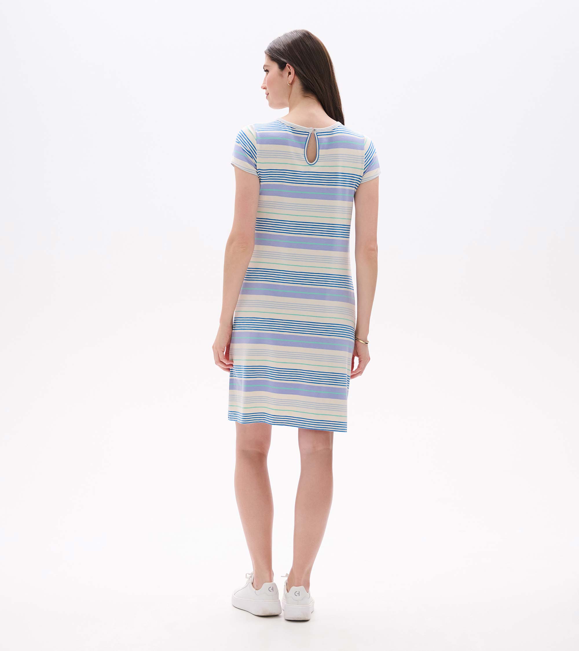 Hatley Cici A-Line Dress - Iris Wave Stripes