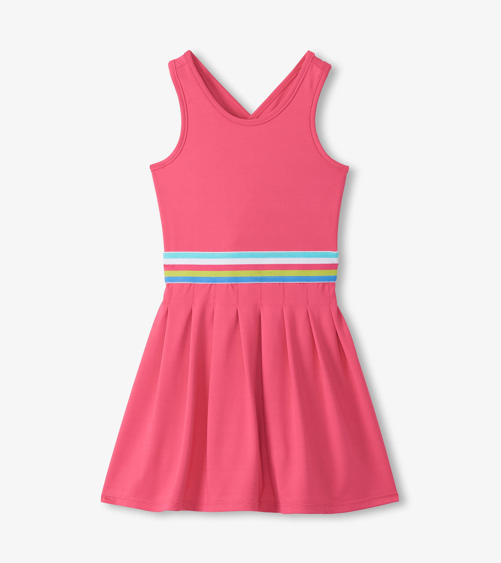 Hatley Girls Fandango Pink Pleated Active Dress