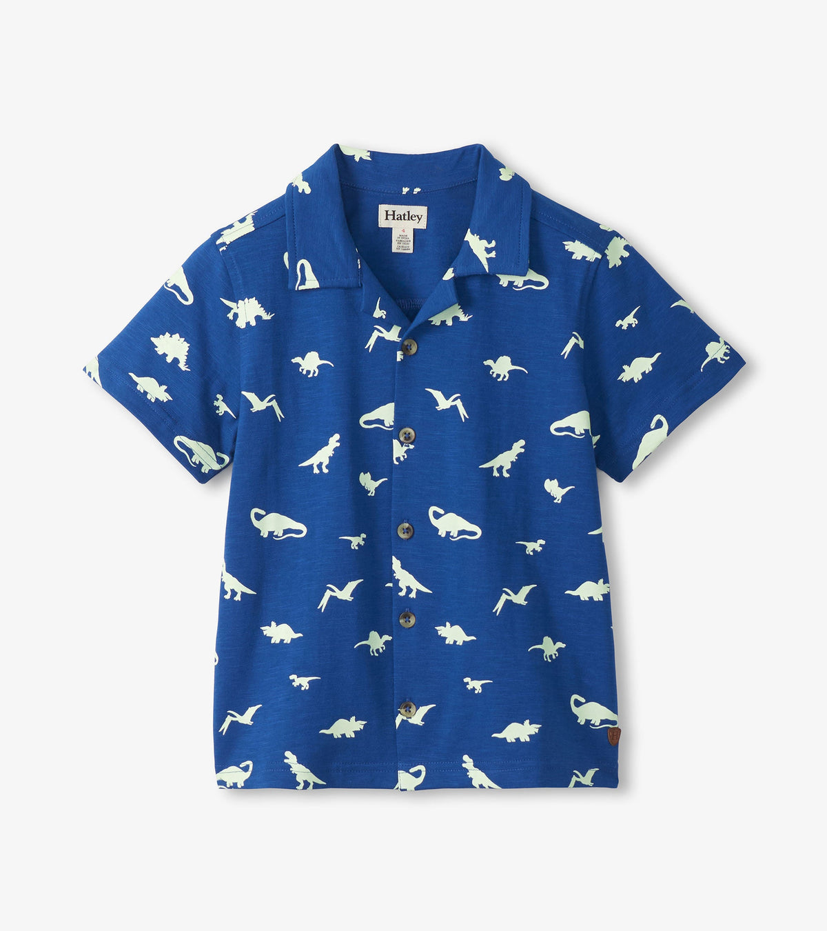 Hatley Boys Glow in the Dark Dinos Jersey Button Down