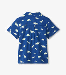 Hatley Boys Glow in the Dark Dinos Jersey Button Down