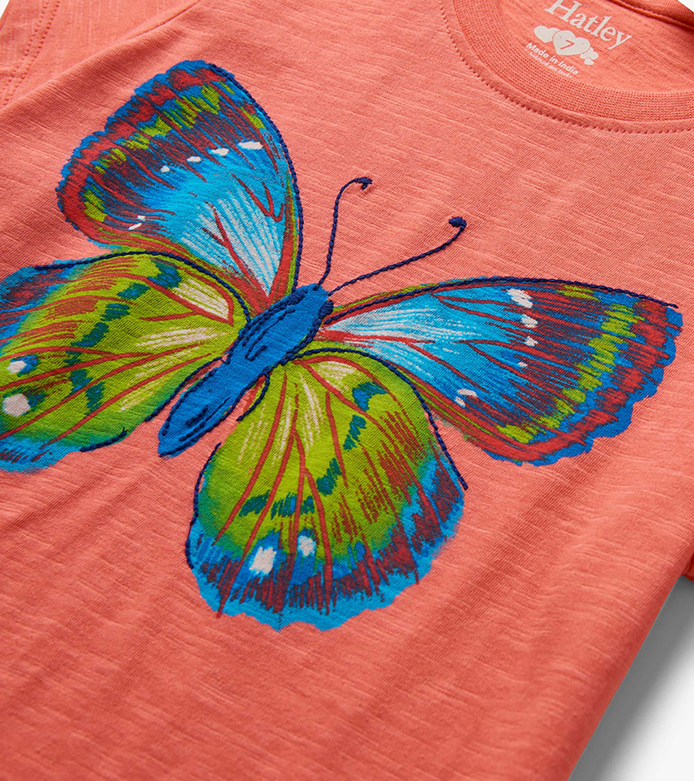 Hatley Girls Butterfly Tie Front T-Shirt