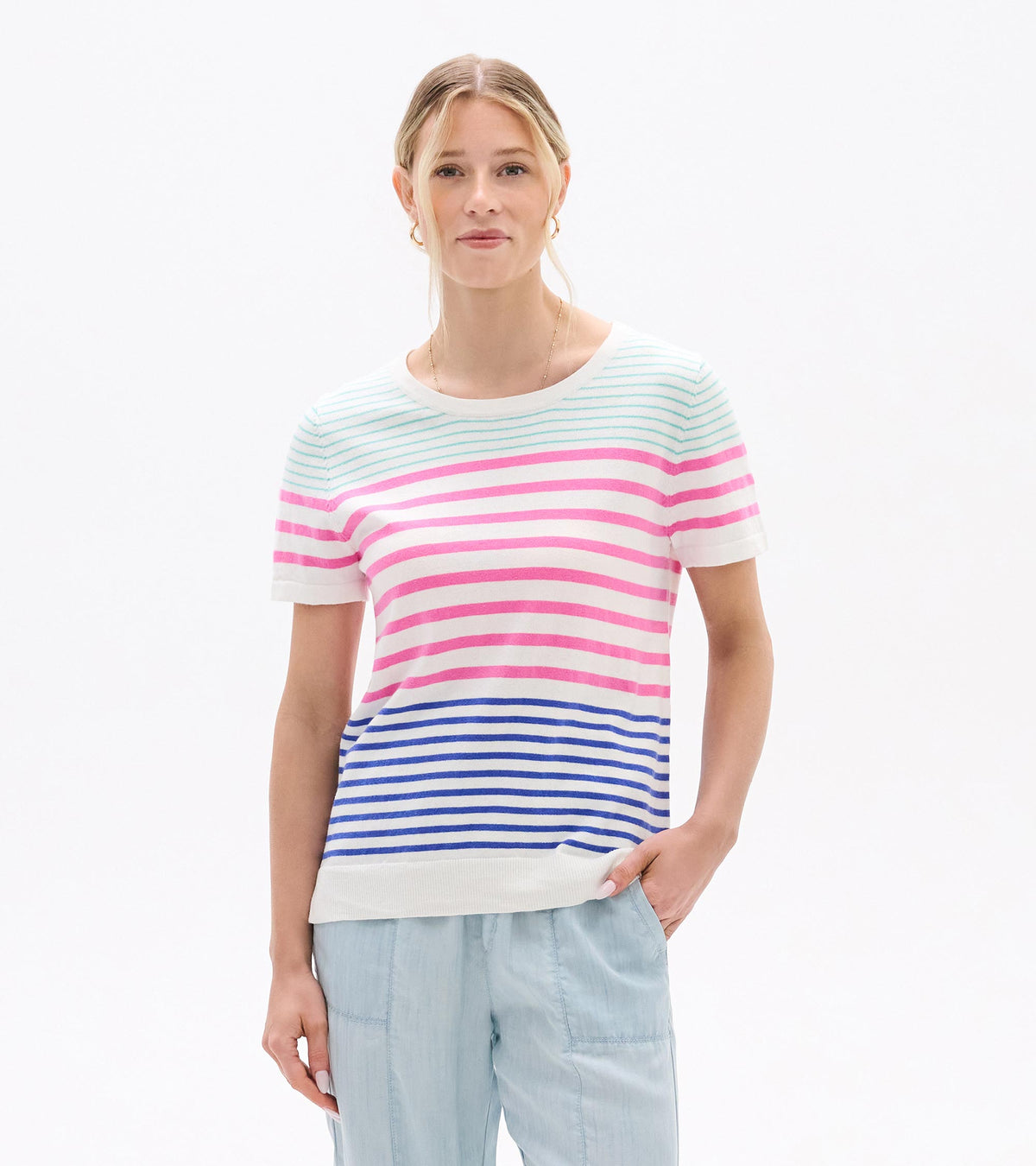 Hatley Simone Knit Tee - Summer Stripes