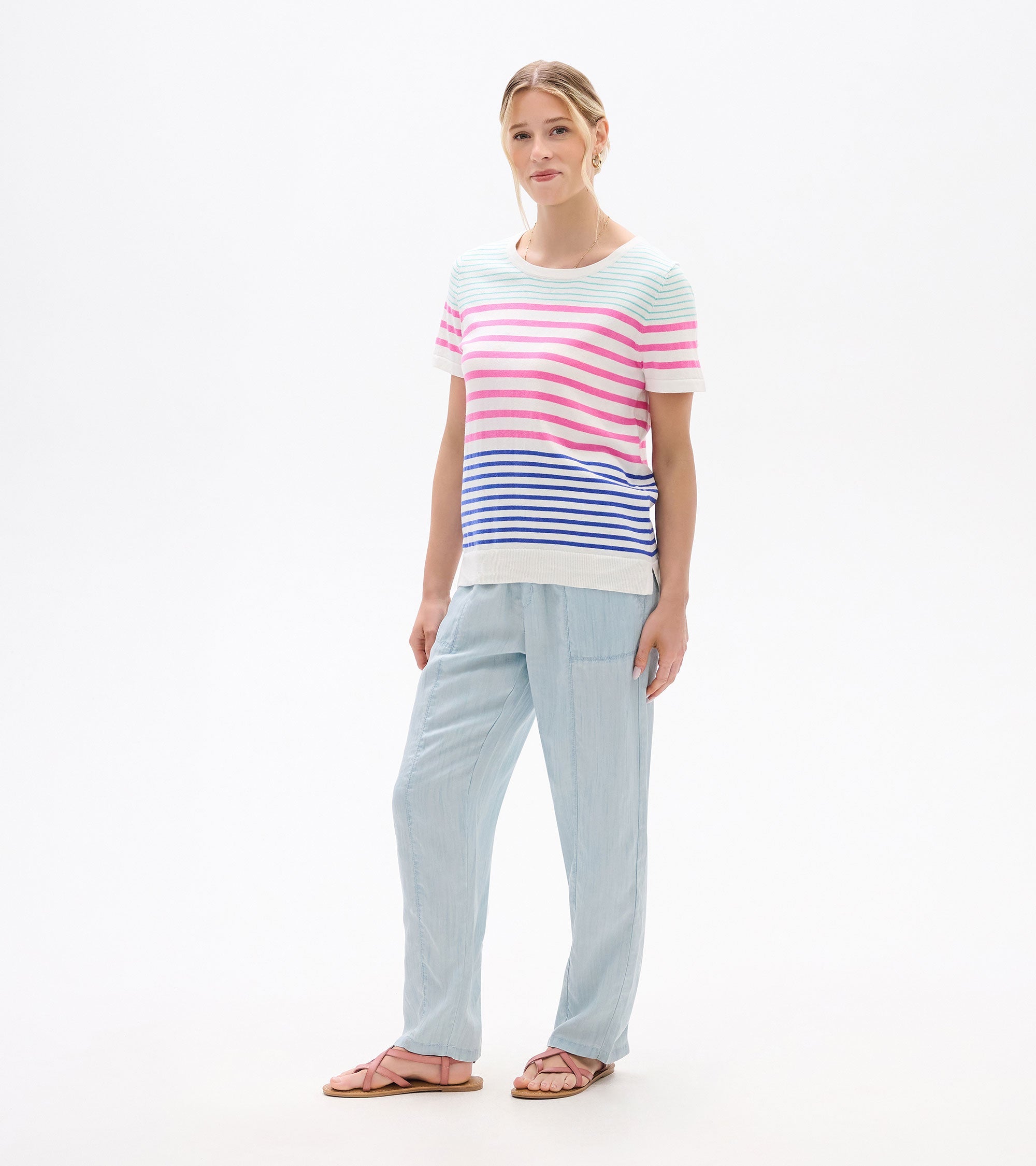Hatley Simone Knit Tee - Summer Stripes
