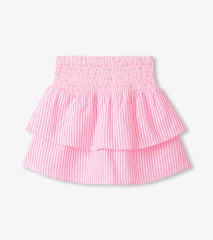 Hatley Girls Neon Pink Seersucker Smocked Waist Skirt