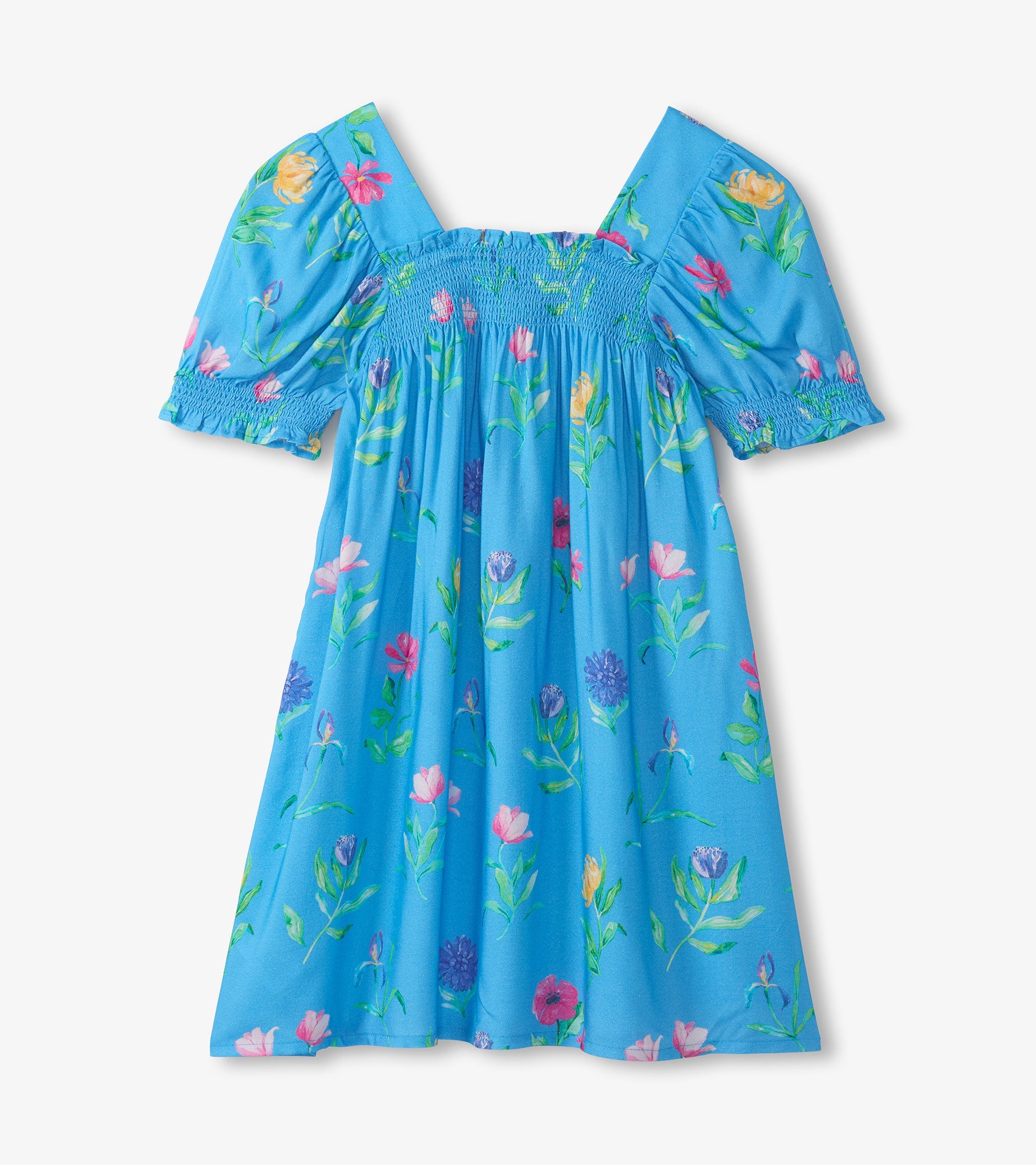 Hatley Girls Hyper Real Floral Smocked Dress
