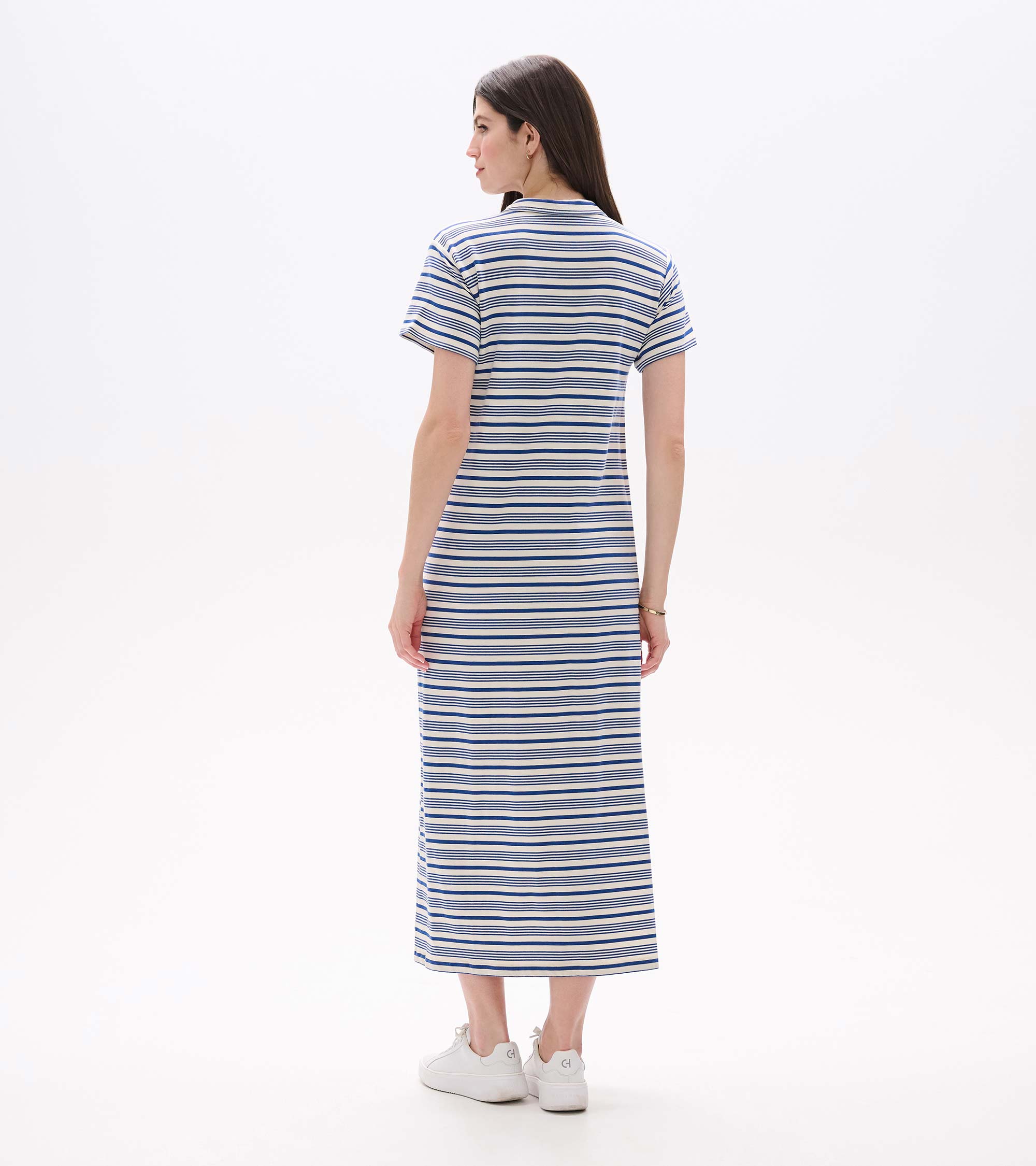 Hatley Contrast Zip Maxi Dress - Limoges Stripes