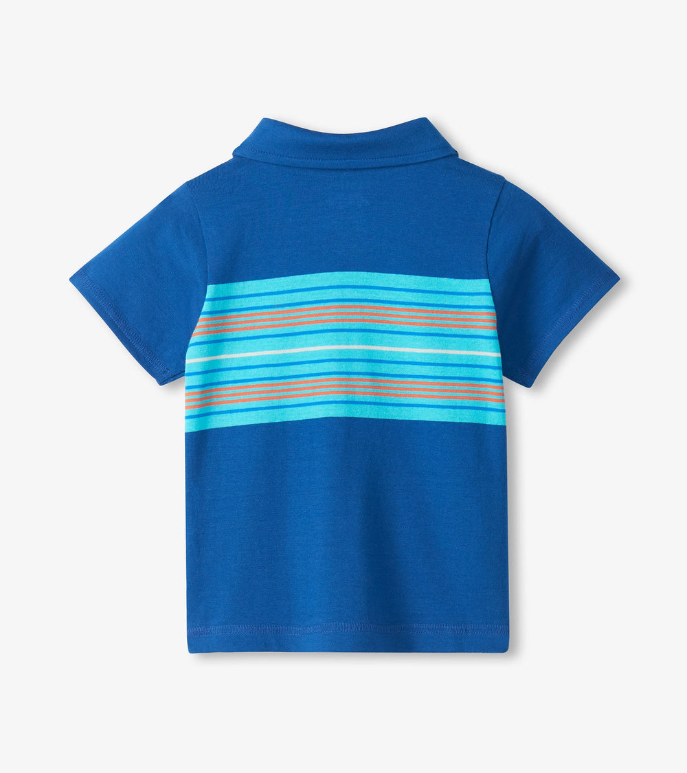 Hatley Baby & Toddler Boys Limoges Stripes Peached Jersey Polo T-Shirt