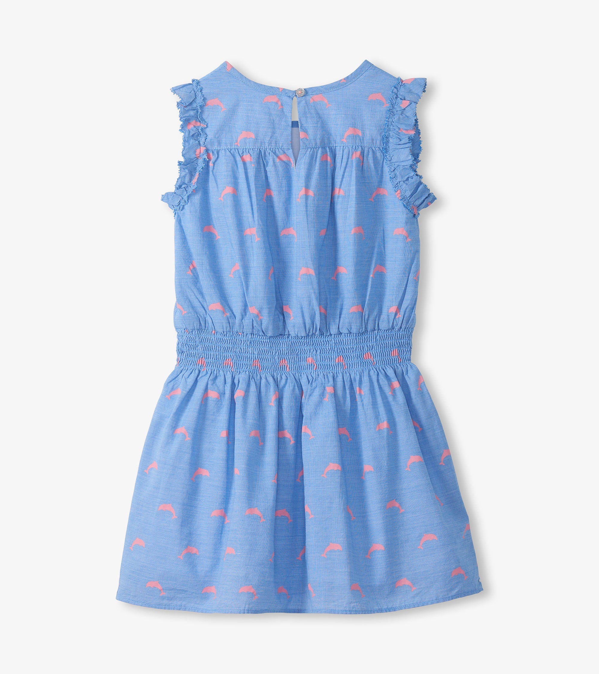 Hatley Girls Little Pink Dolphins Woven Play Dress