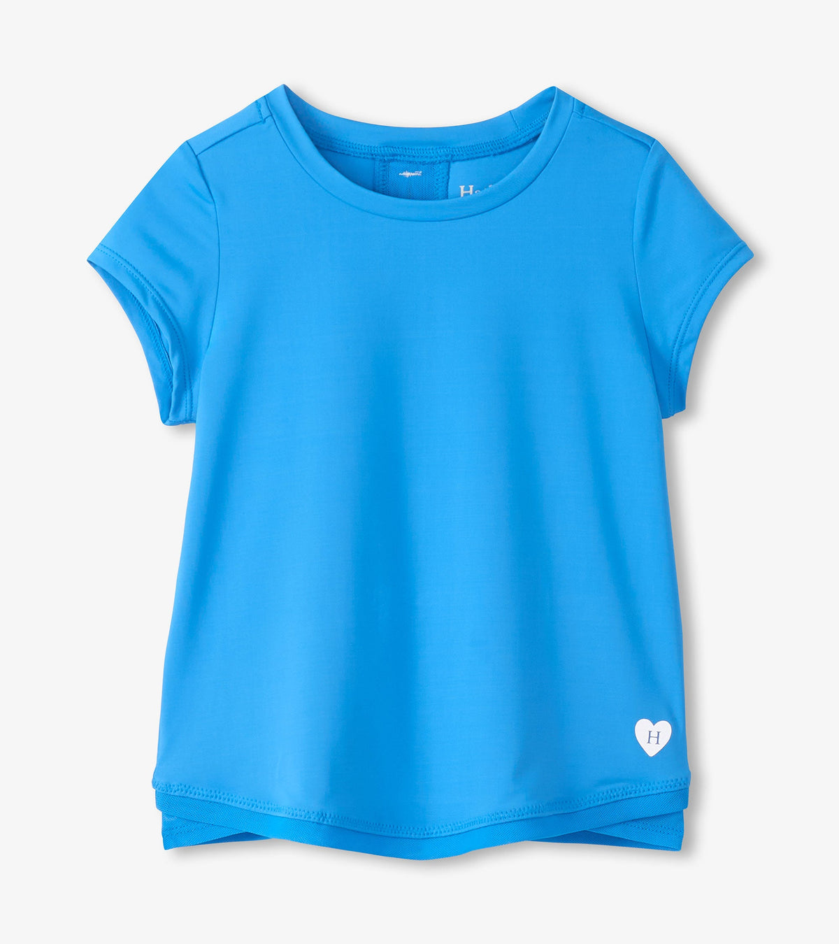 Hatley Girls Malibu Blue Mesh Trim T-Shirt