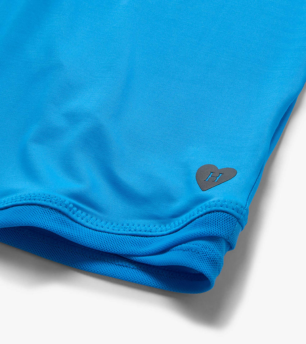 Hatley Girls Malibu Blue Mesh Trim T-Shirt