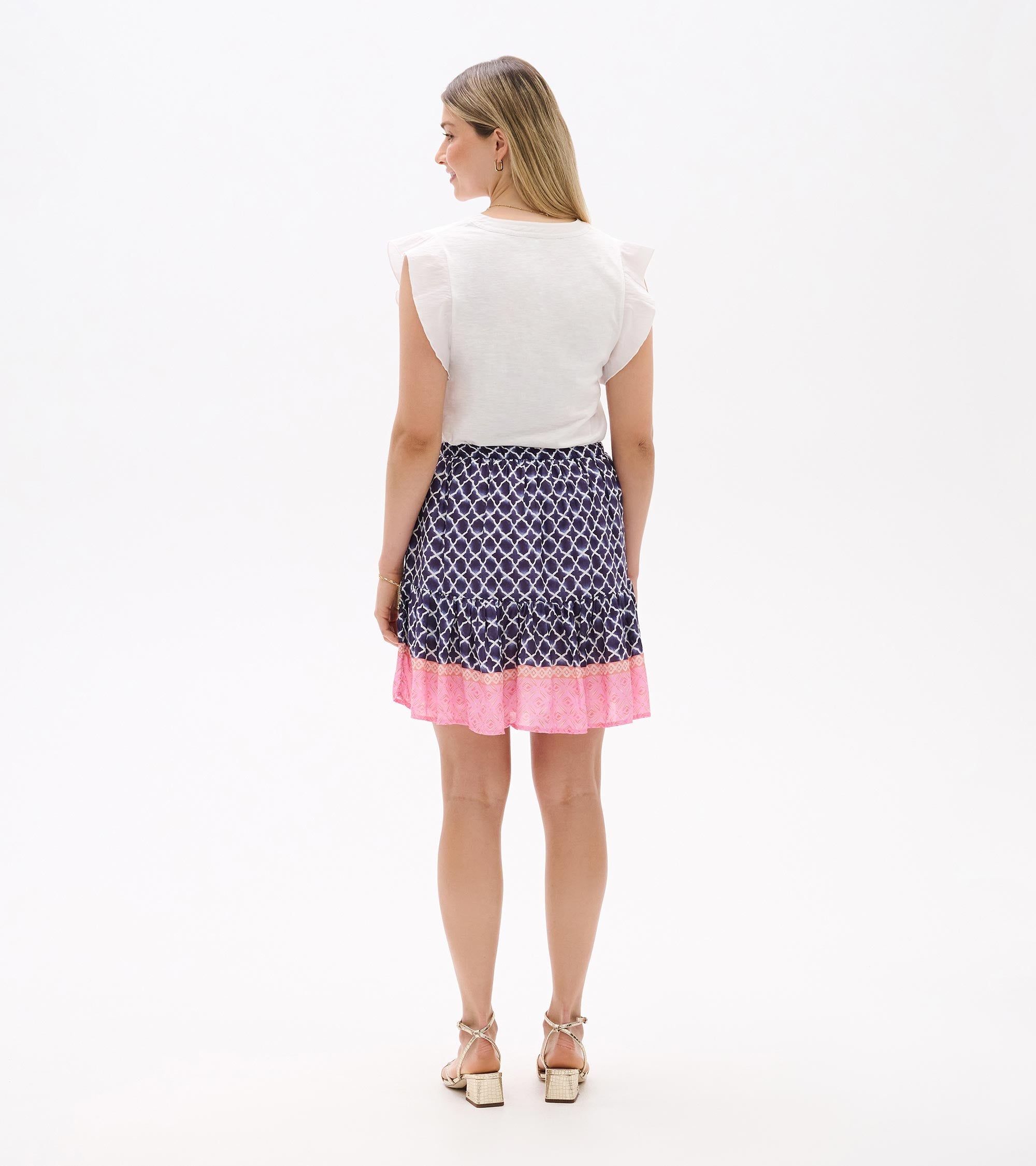 Hatley Flounce Skirt - Navy Medallion