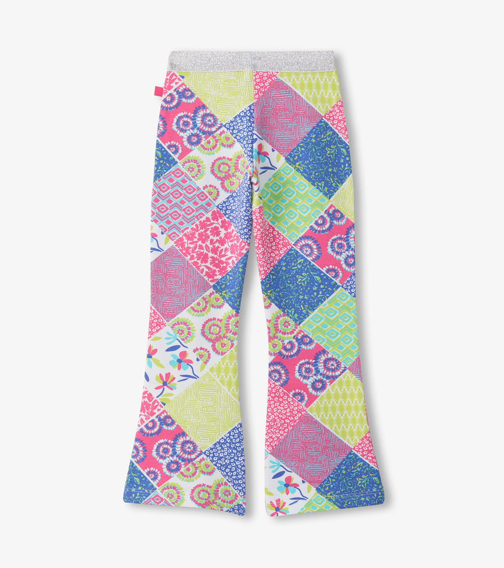 Hatley Girls Mix-Up Patch Work Stretch Bell Bottoms