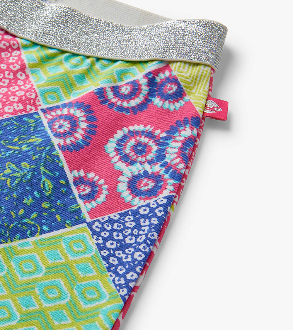 Hatley Girls Mix-Up Patch Work Stretch Bell Bottoms