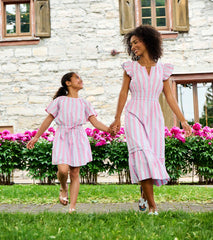 Hatley Girls Neon Chambray Stripes Woven Play Dress