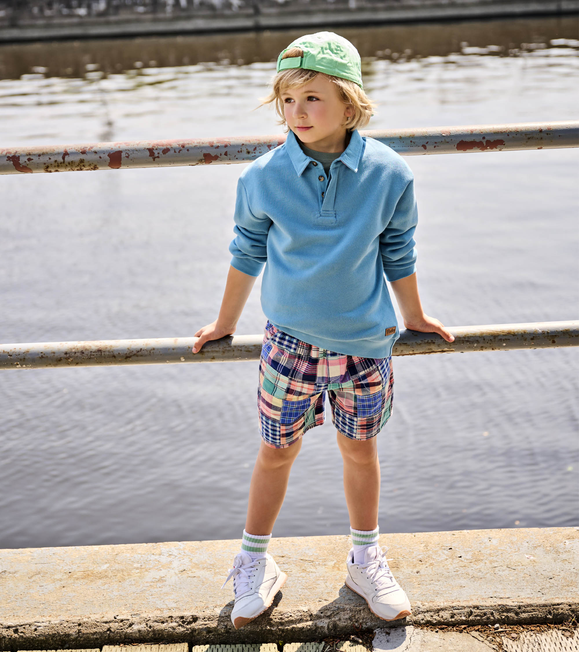 Hatley Boys Niagara Blue Rugby Sweatshirt