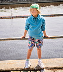 Hatley Boys Niagara Blue Rugby Sweatshirt