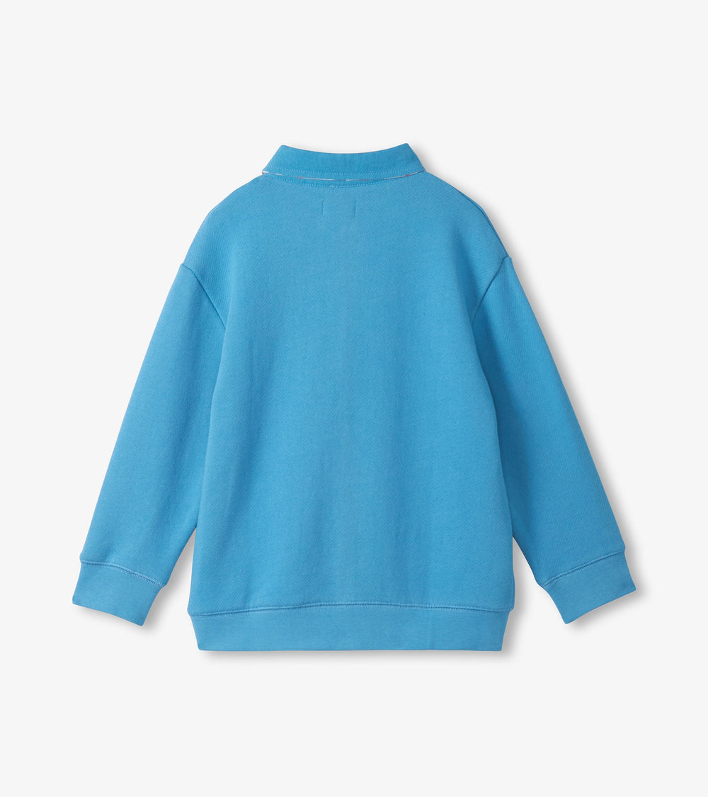Hatley Boys Niagara Blue Rugby Sweatshirt