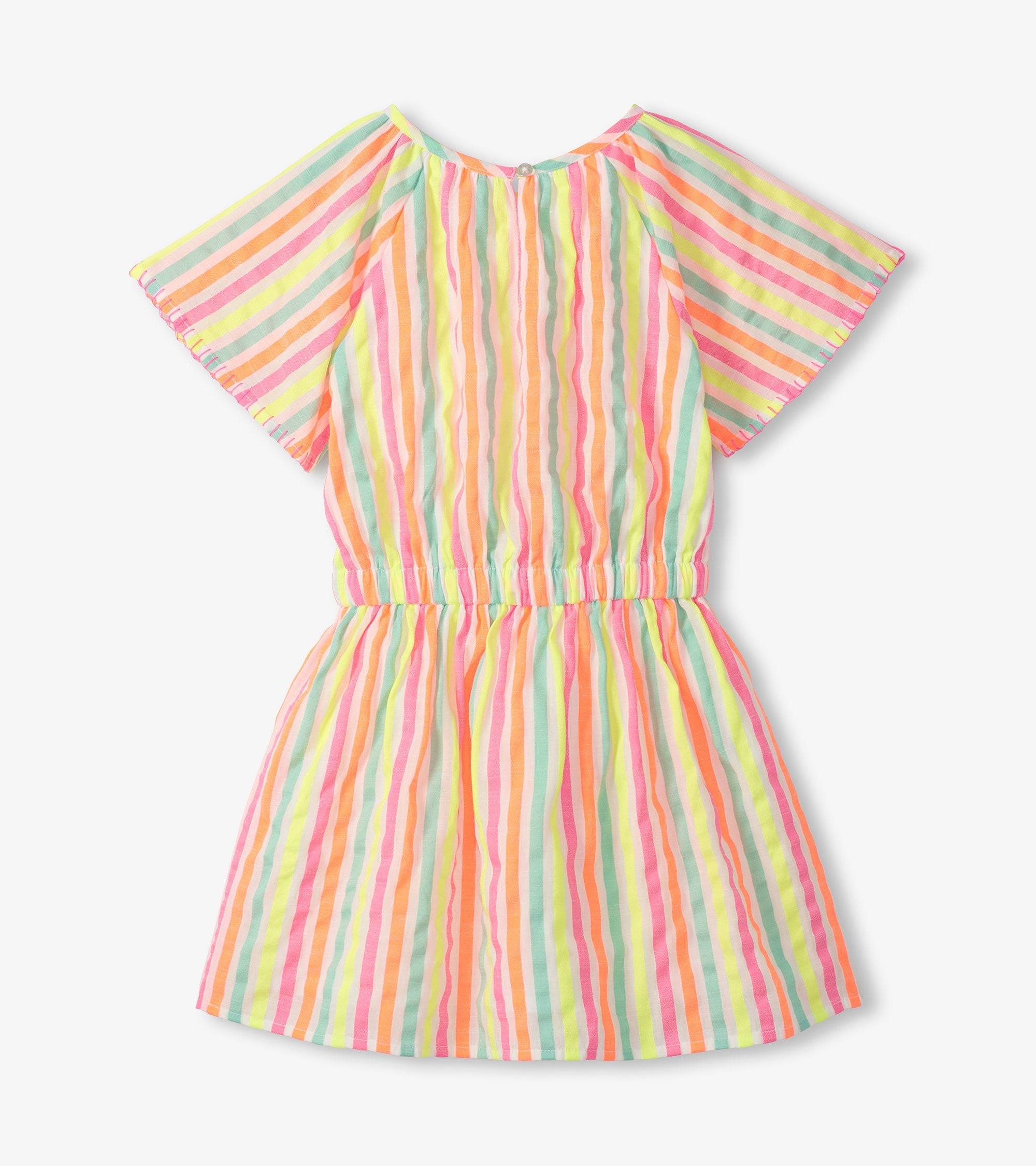 Hatley Girls Neon Summer Stripes Woven Play Dress