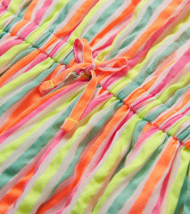 Hatley Girls Neon Summer Stripes Woven Play Dress