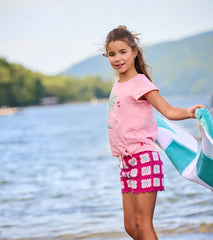 Hatley Girls Summer Palm Tie Front T-Shirt