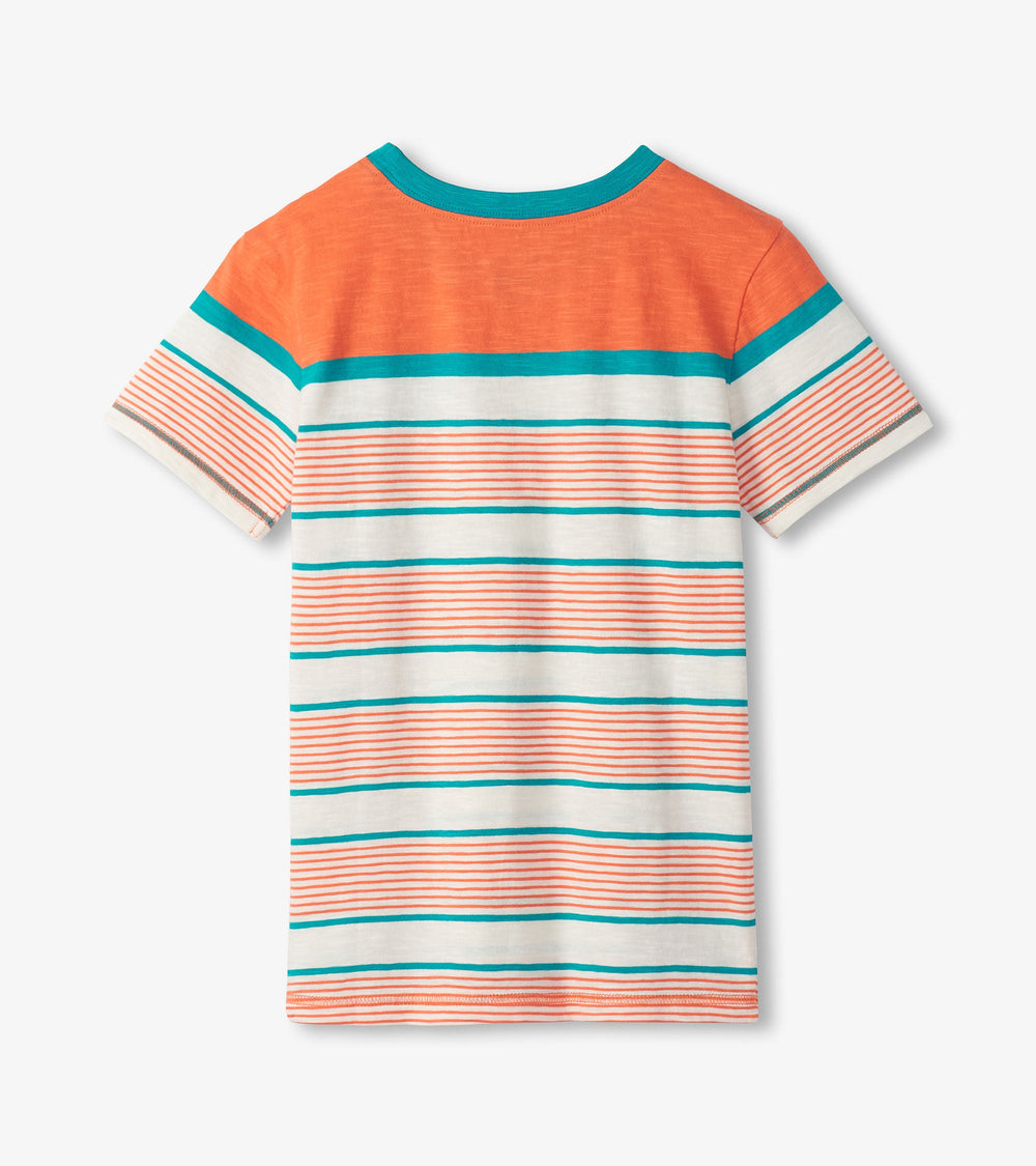 Hatley Boys Summer Stripes Crew Neck T-Shirt