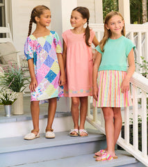 Hatley Girls Neon Summer Mixed Fabric Dress