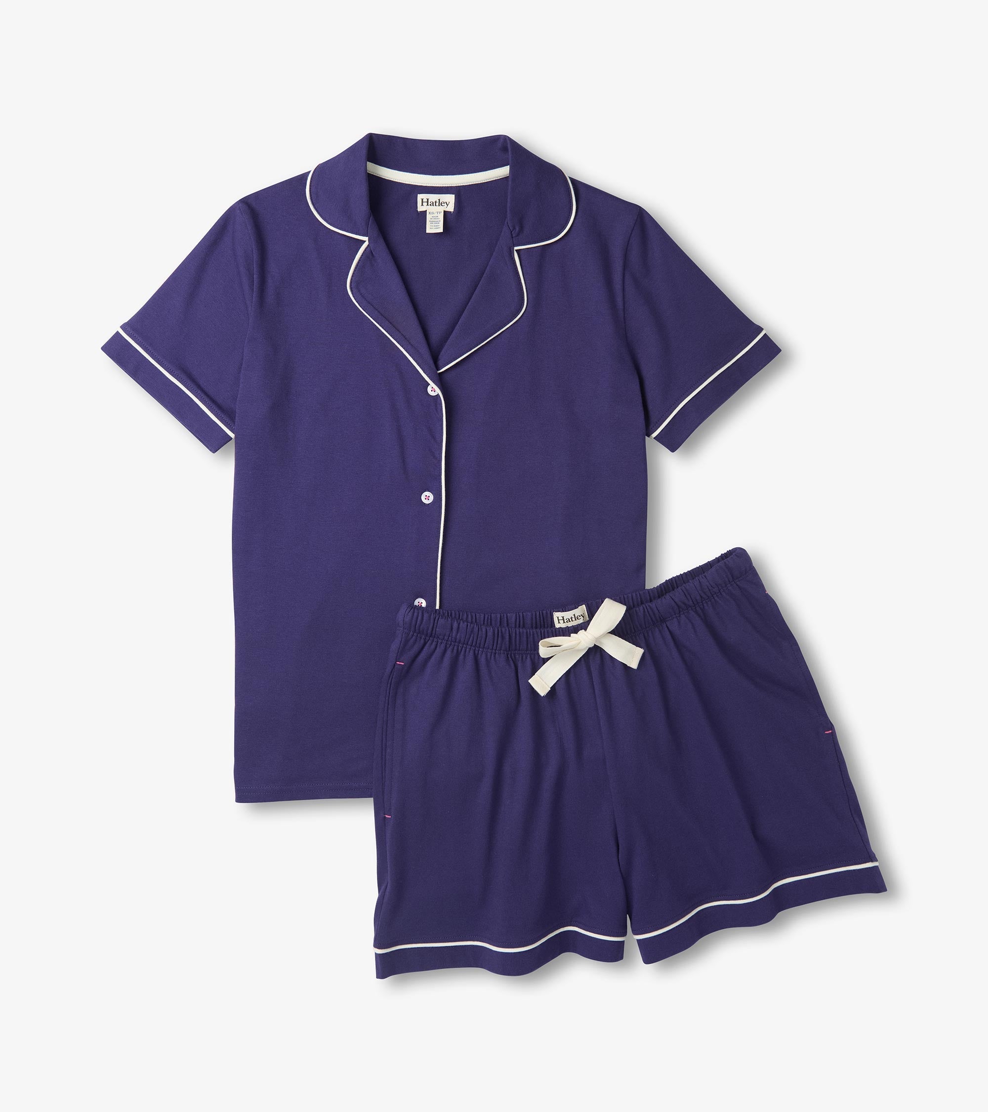 Hatley Women's Classic Navy Short Pajama Set