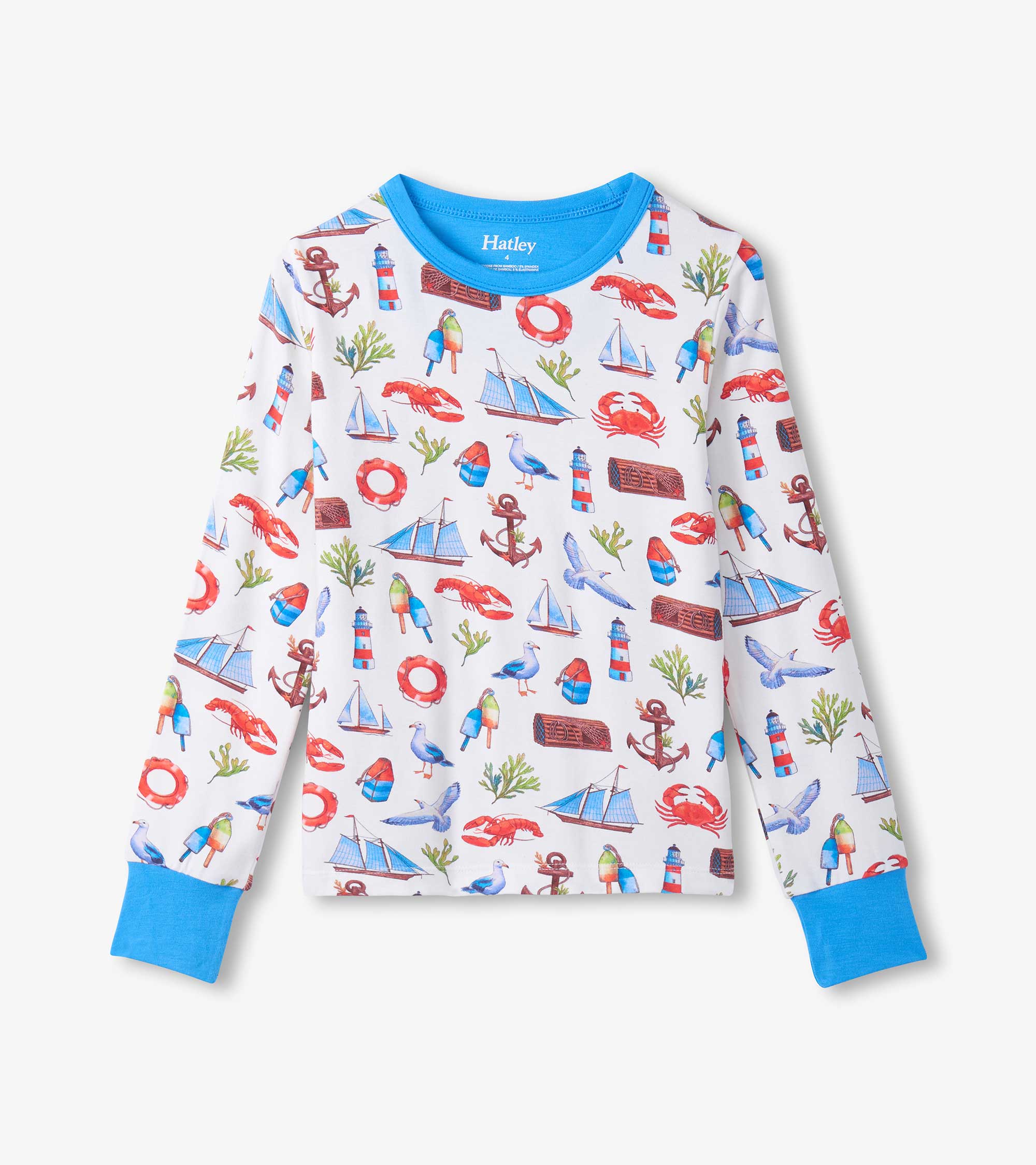 Hatley Boys Painted Seascape Bamboo Pajama Set