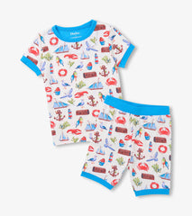 Hatley Boys Painted Seascape Bamboo Short Pajama Set