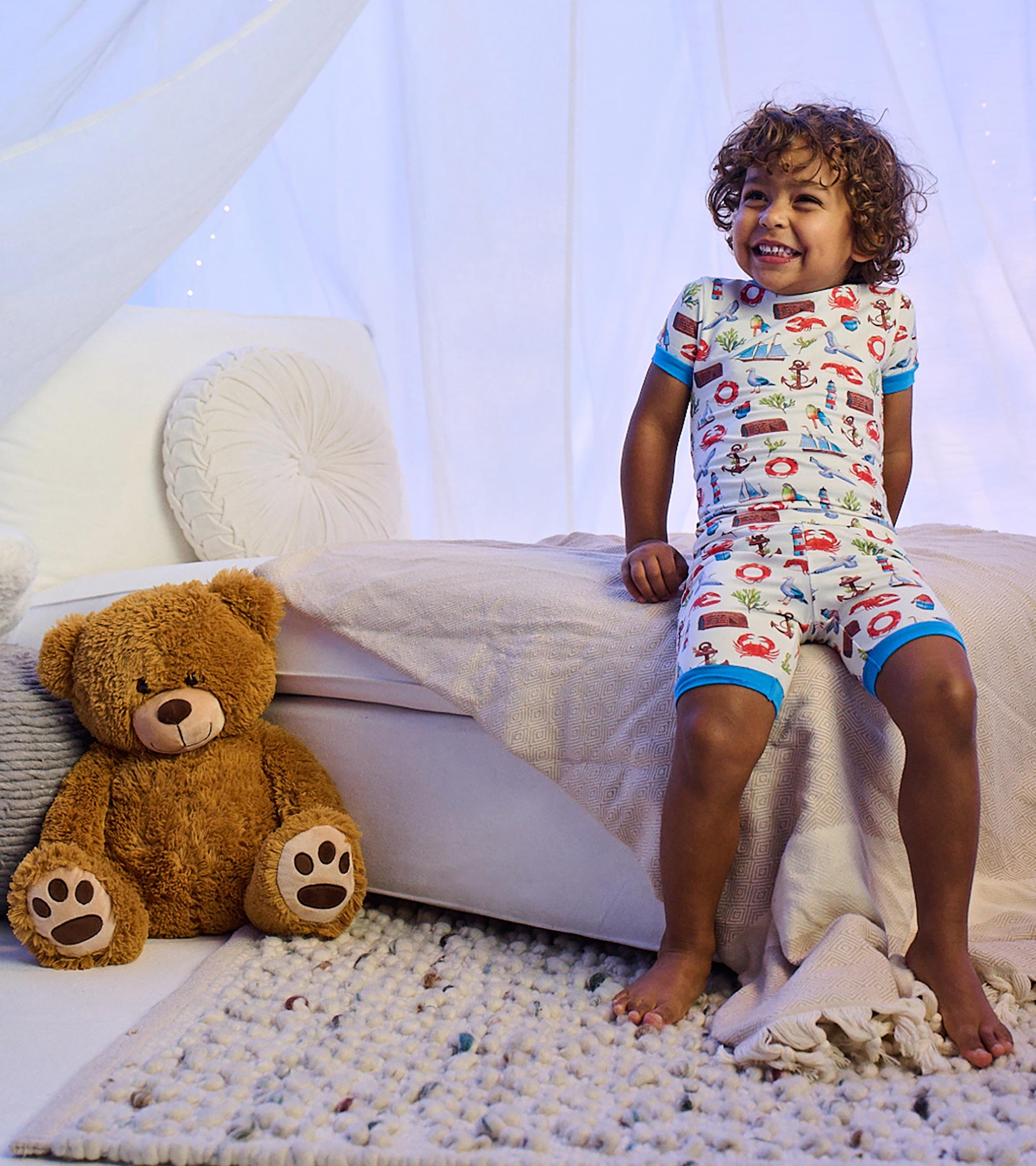 Hatley Boys Painted Seascape Bamboo Short Pajama Set