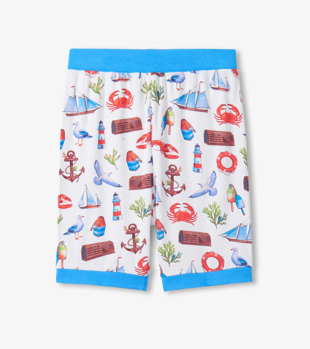 Hatley Boys Painted Seascape Bamboo Short Pajama Set