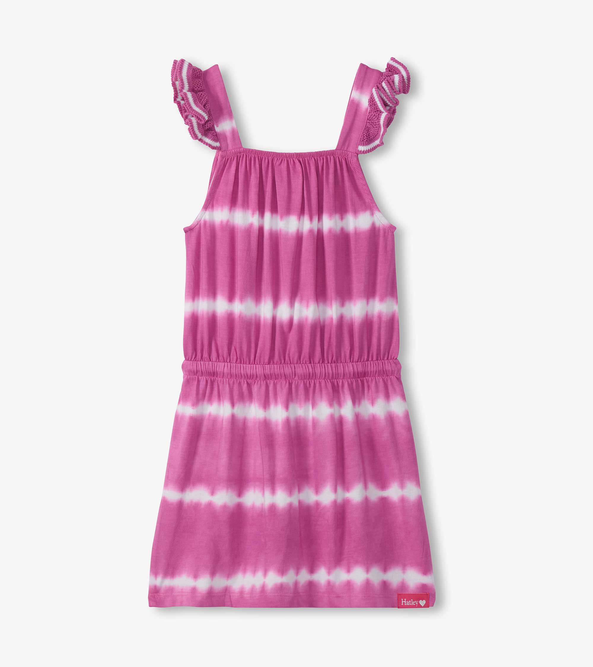 Hatley Girls Purple Orchid Tie Dye Crochet Sleeve Dress