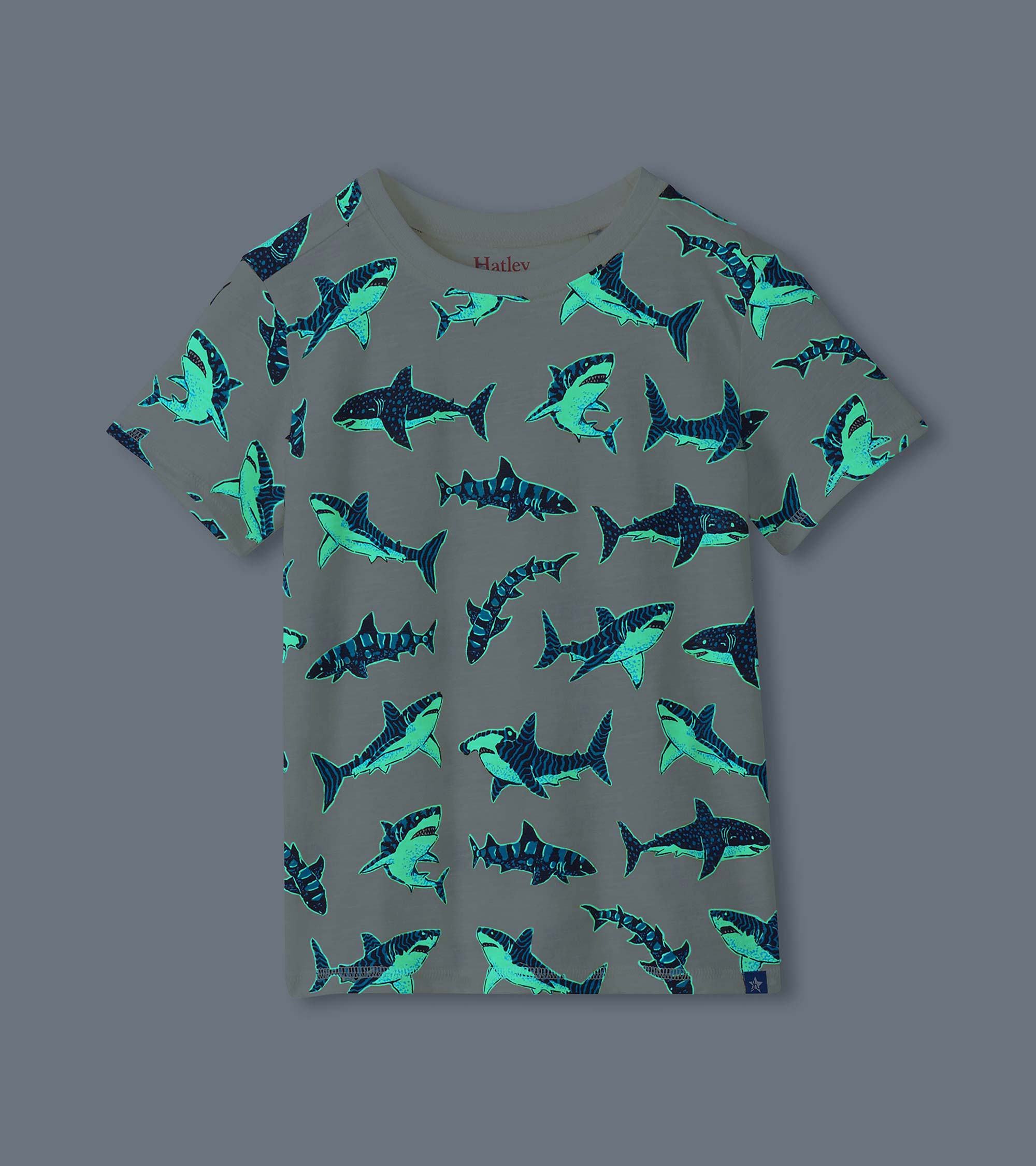 Hatley Boys Glow in the Dark Sharks Graphic Tee