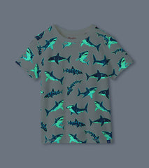 Hatley Boys Glow in the Dark Sharks Graphic Tee