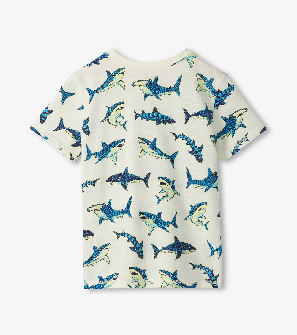 Hatley Boys Glow in the Dark Sharks Graphic Tee