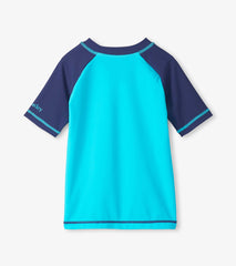 Hatley Boys Shark Blue Short Sleeve Rashguard