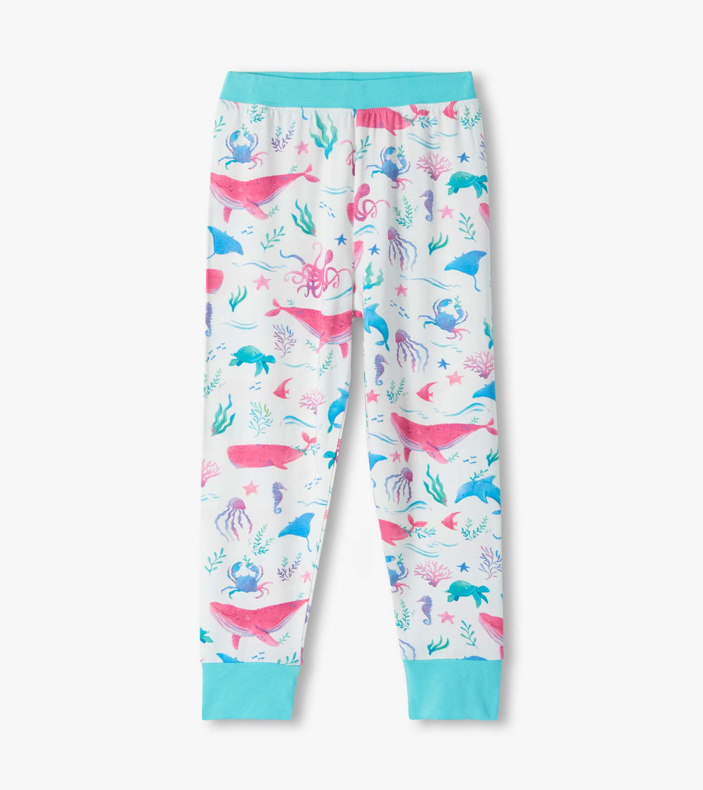Hatley Girls Painted Sealife Bamboo Pajama Set