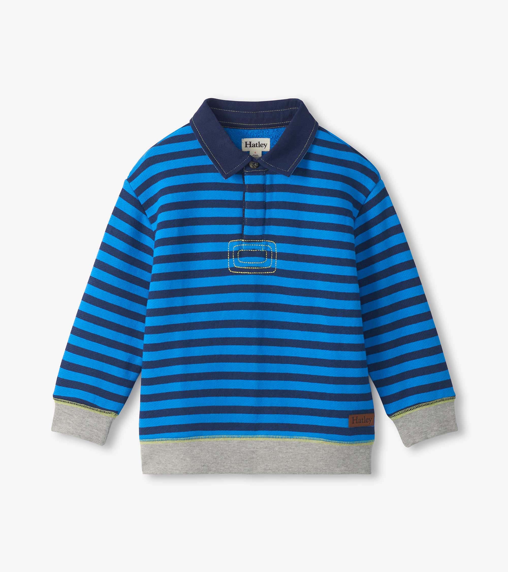 Hatley Boys Printed Stripes Rugby Sweatshirt