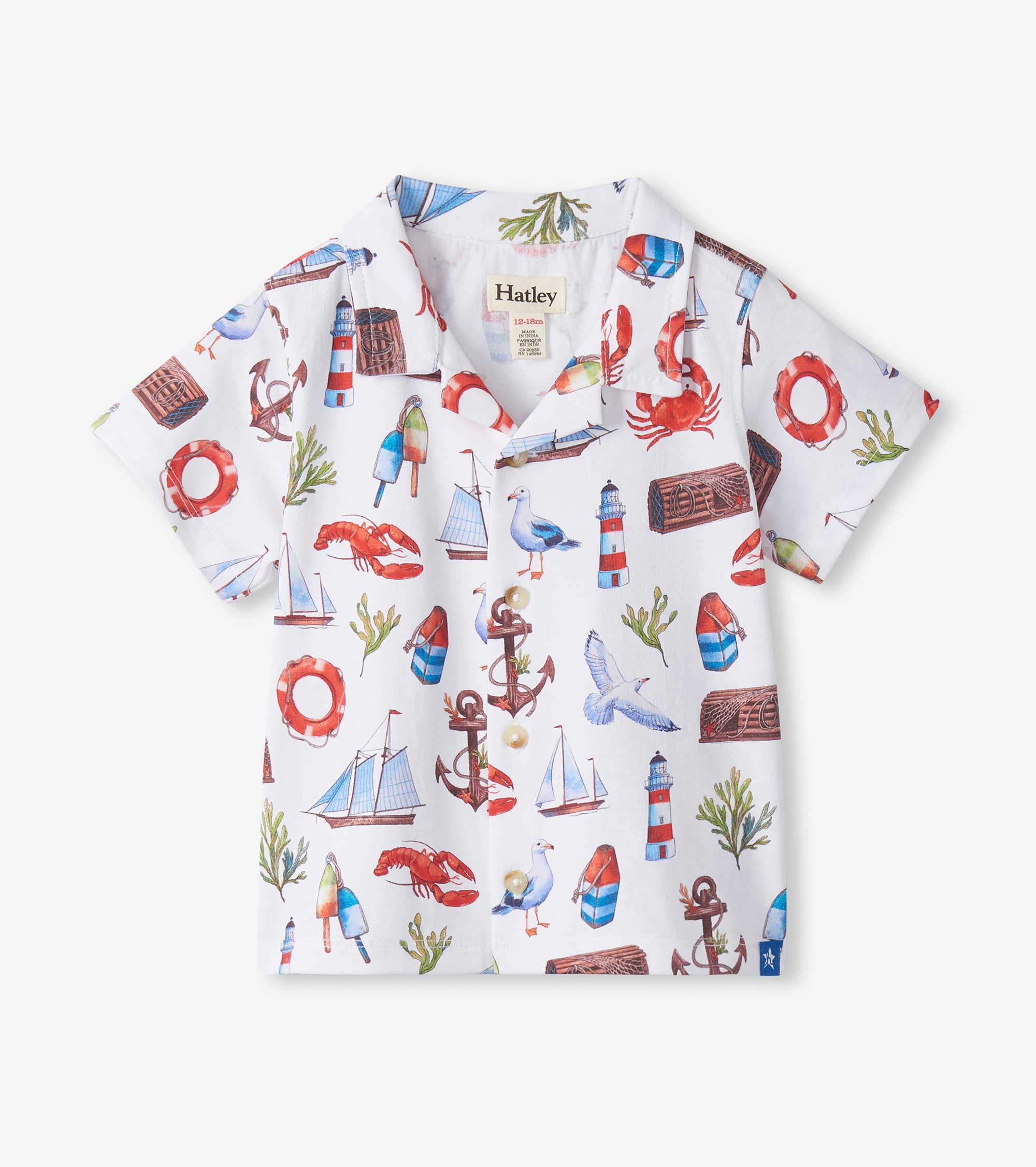 Hatley Baby & Toddler Boys Painted Seascape Jersey Button Down