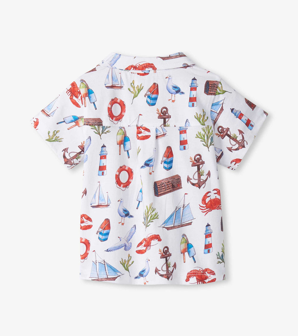 Hatley Baby & Toddler Boys Painted Seascape Jersey Button Down