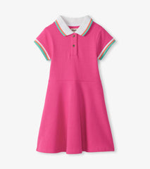 Hatley Girls Raspberry Rose Pique Polo Dress
