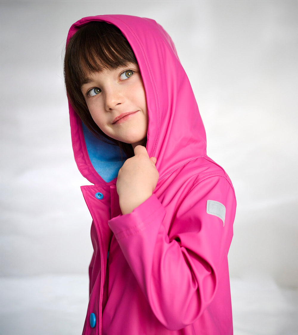 Hatley Girls Raspberry Rose Rain Jacket