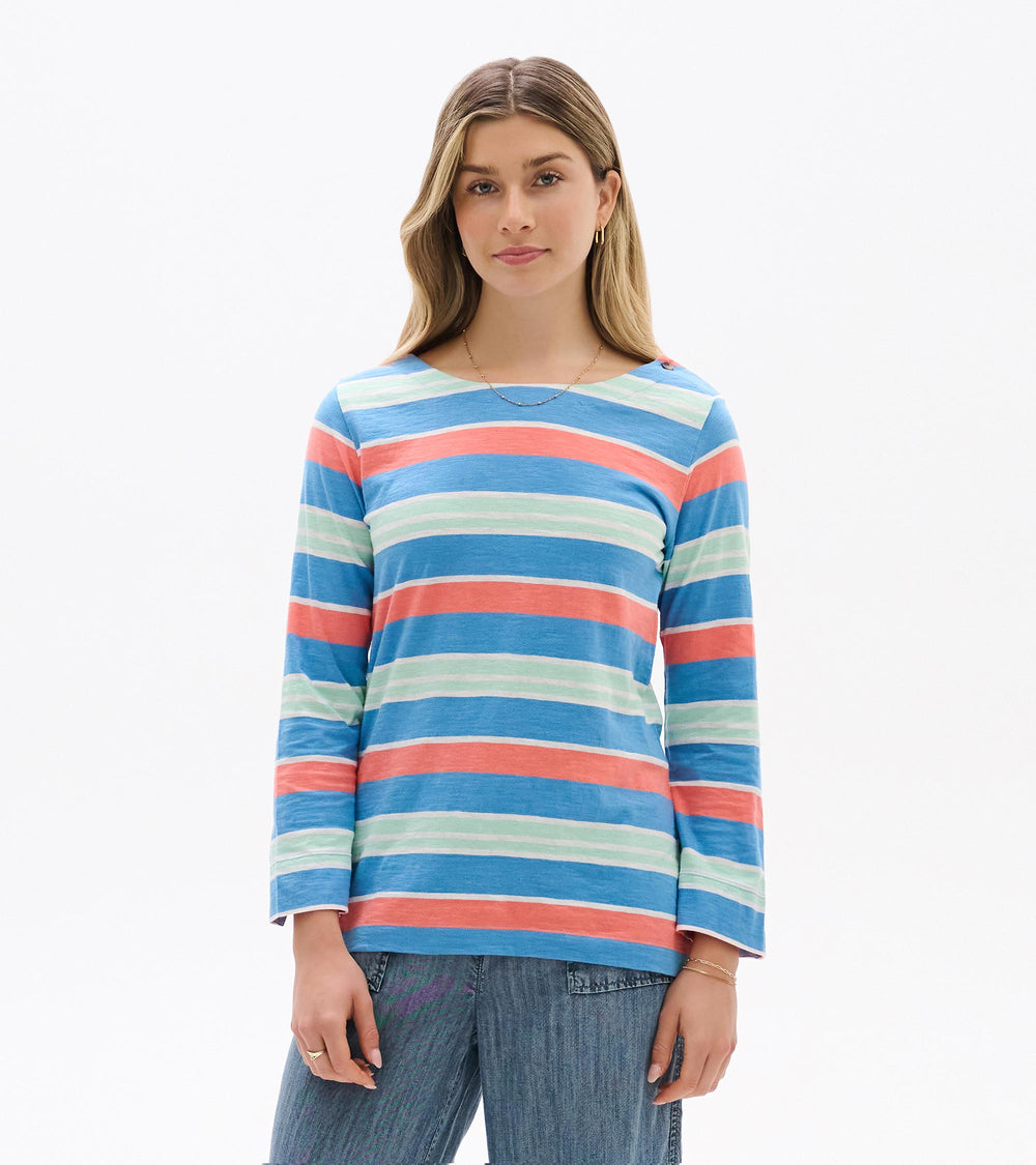Hatley Button Breton - Azure Stripes