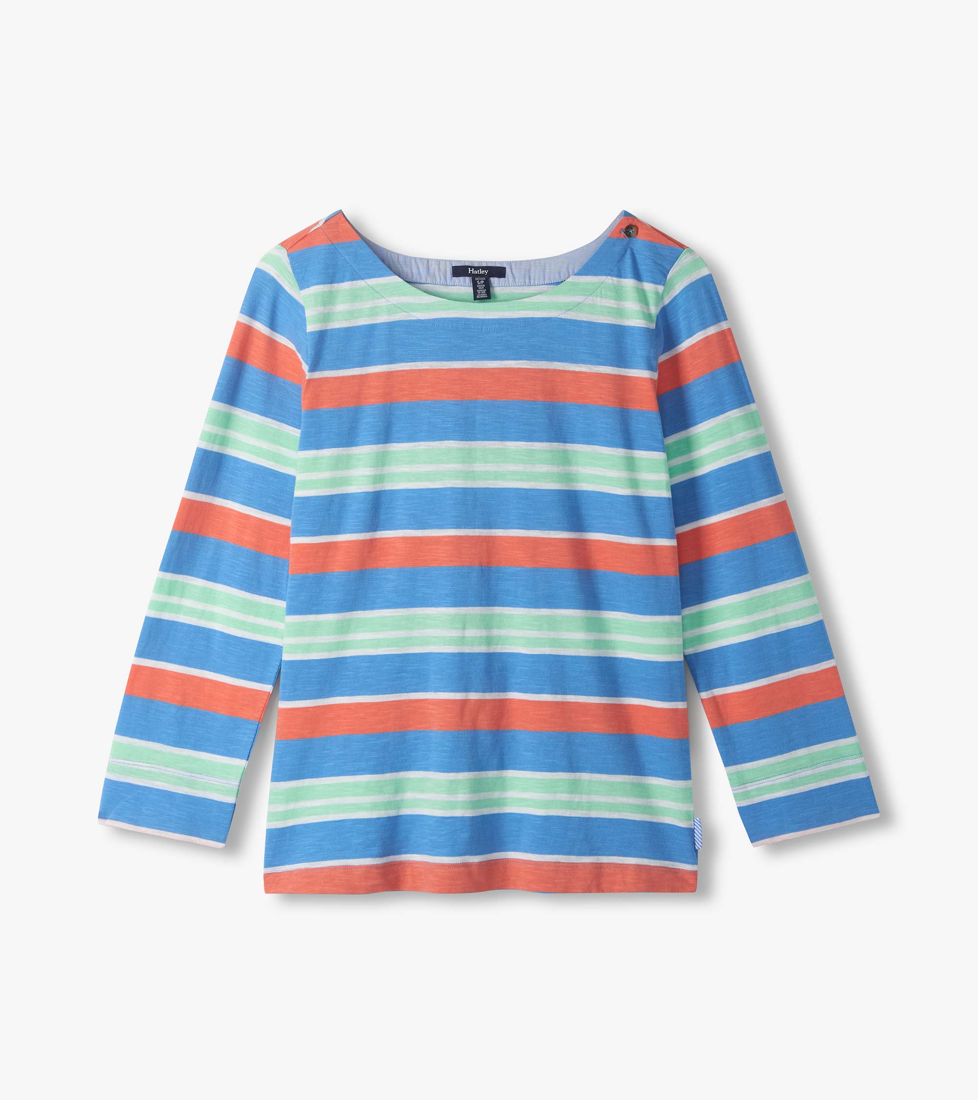 Hatley Button Breton - Azure Stripes