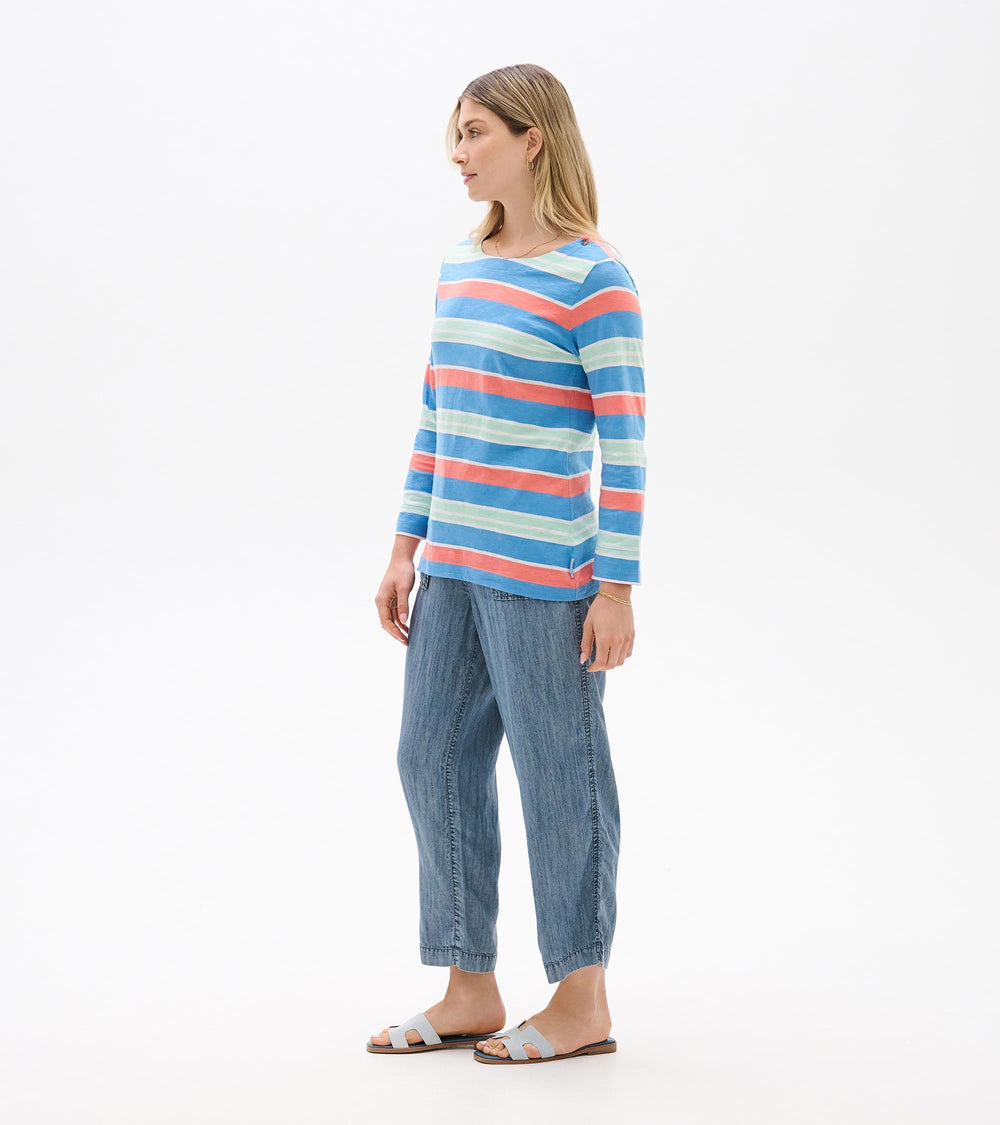 Hatley Button Breton - Azure Stripes