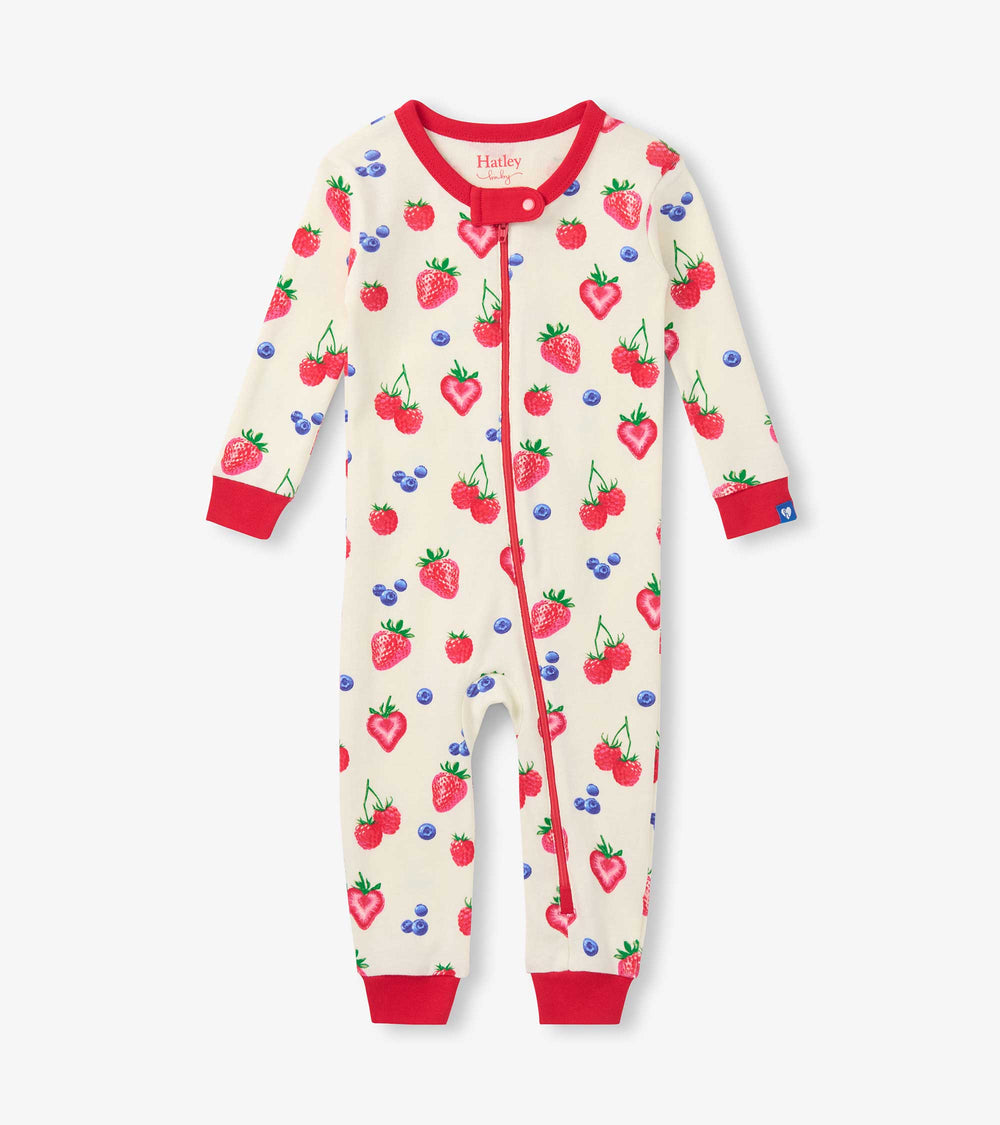 Hatley Baby Girls Summer Berries Cotton Sleeper