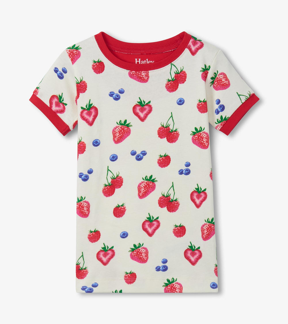 Hatley Girls Summer Berries Cotton Short Pajama Set