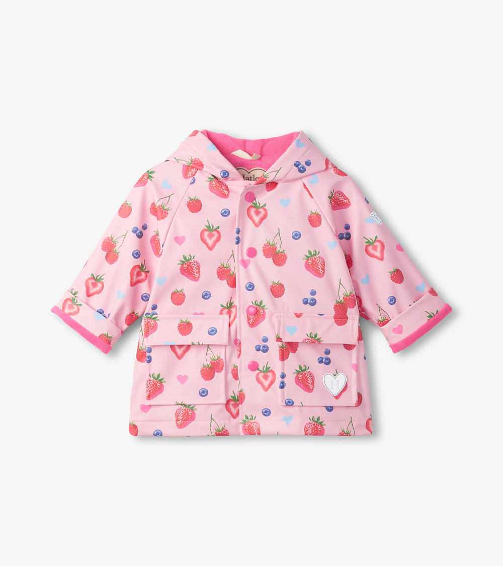 Hatley Baby & Toddler Girls Summer Berries Button-Up Rain Jacket