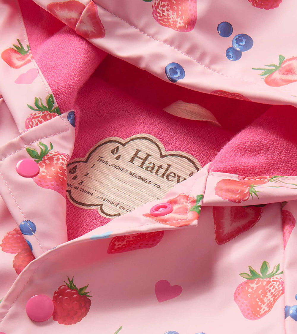 Hatley Baby & Toddler Girls Summer Berries Button-Up Rain Jacket