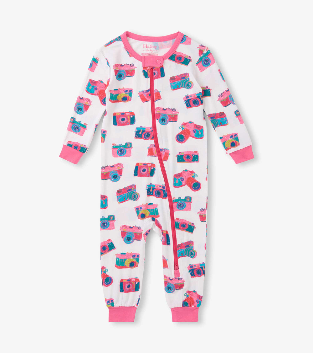 Hatley Baby Girls Sketchy Cameras Bamboo Sleeper